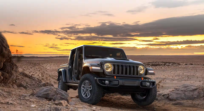 2026 Jeep Gladiator parked on rocks