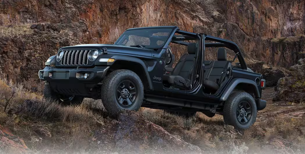 Black 2026 Jeep Wrangler off-road