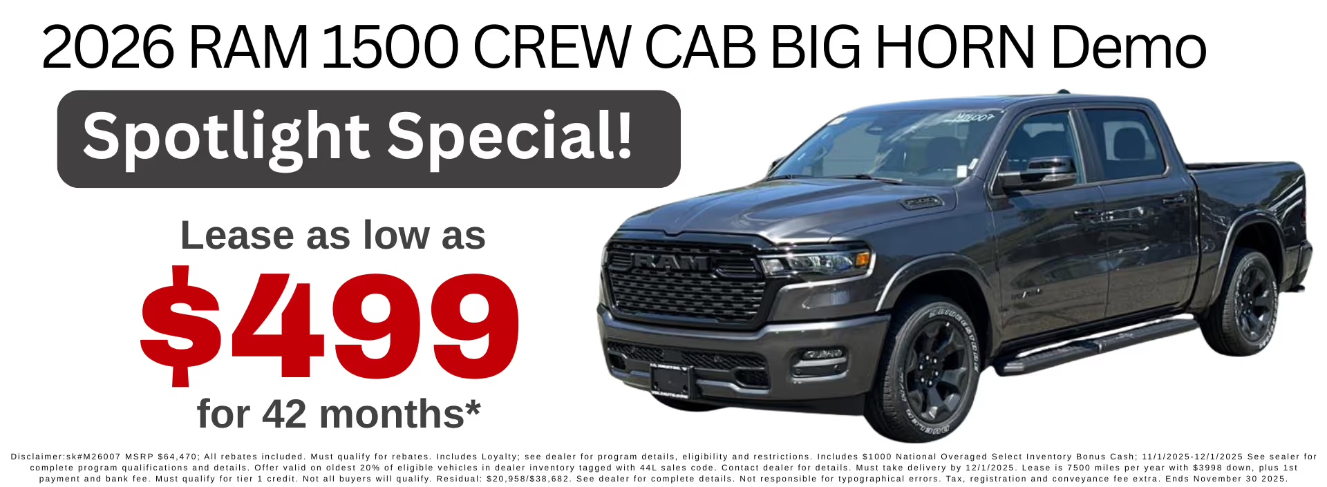 2026 Chrysler RAM 1500 CREW CAB in Carmel #ST